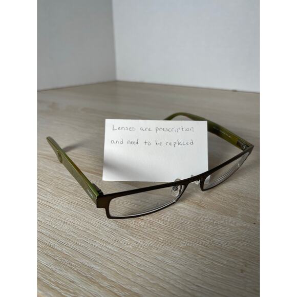 Hugo Boss Hugo 0031 Titanium TVT Eyeglasses Green Gray Frames Only 53-18-140 - Picture 1 of 8